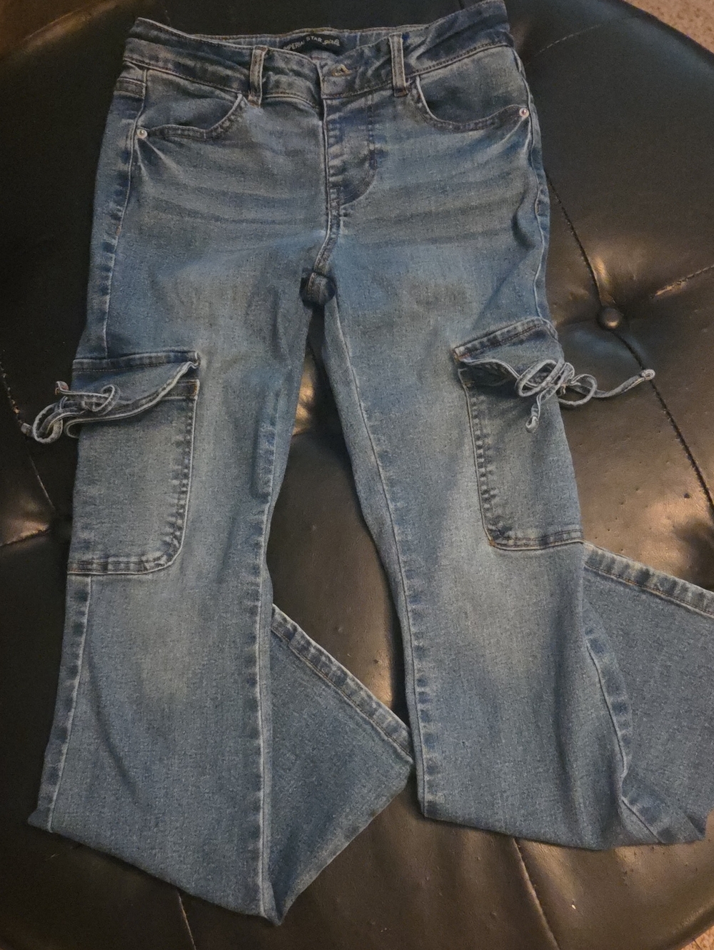 Imperial Star Light Blue Cargo Jeans for Kids